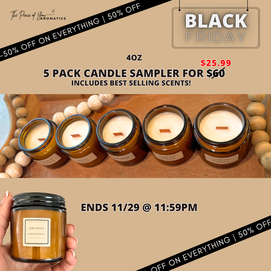 5 Pack Candle Sampler (Best Seller Collection)